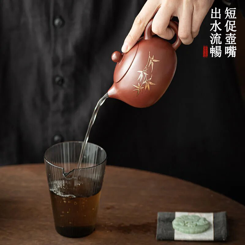 【汀和大福】一款會發聲的紫砂壺，出水如鳳凰鳴叫！宜興非遺傳人吳成志大師親製紫砂壺-西施鳳鳴壺，上萬茶友收藏！！！