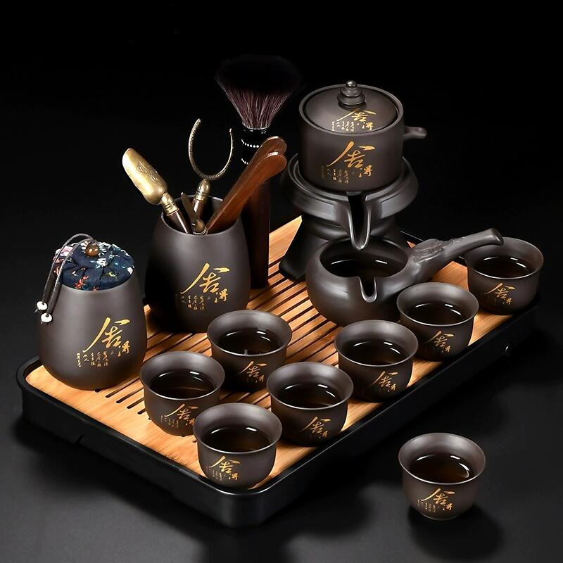 【汀和大福】2026年新款紫砂功夫茶具石磨自動懶人泡茶神器 【汀和大福】2026年新款紫砂功夫茶具石磨自動懶人泡茶神器