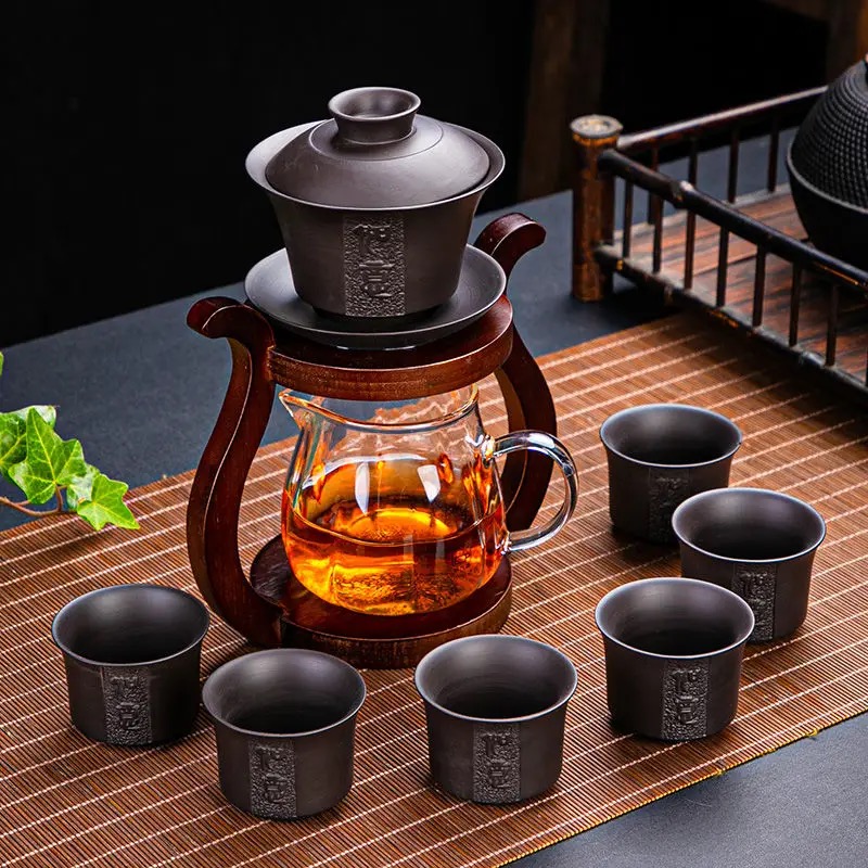 【汀和大福】【國民茶器】全自動功夫茶具懶人泡茶壺紫砂茶具套裝 【汀和大福】【國民茶器】全自動功夫茶具懶人泡茶壺紫砂茶具套裝